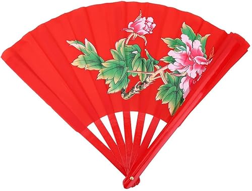 Miniatura 8 de Abanico de Tai Chi, Kungfu Fan de artes marciales Deportes Plegable de Mano Ventilador de Seda Mano Derecha Wushu Danza Pratice Training