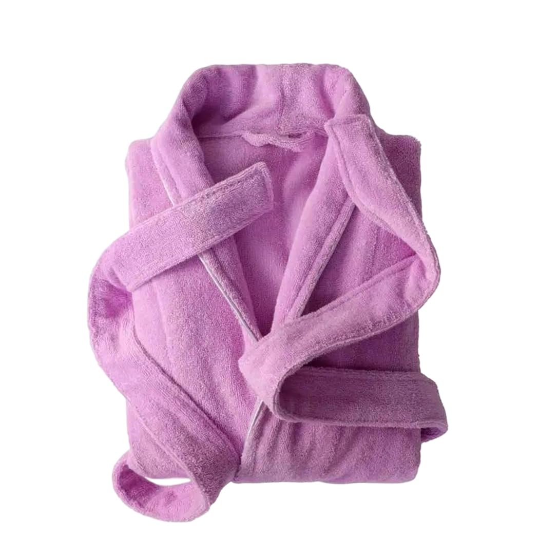 TIANQIHAO Women'S Cotton Terry Bathrobe Solid Towel Kimono Sleepwear Thicken Bridesmaid Robes,3-Large