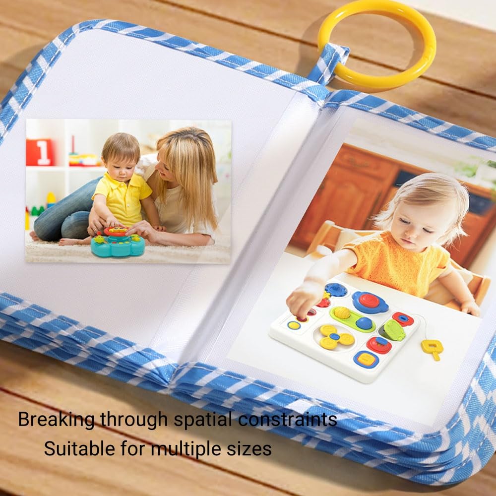 Oaygat Baby's My First Photo Album 17 4x6 Pictures Soft Cloth Photo Album Unisex Kids' Personalized Memory Photos Albums for Family Baby Shower Party Toddler Kid Girl - Image 3
