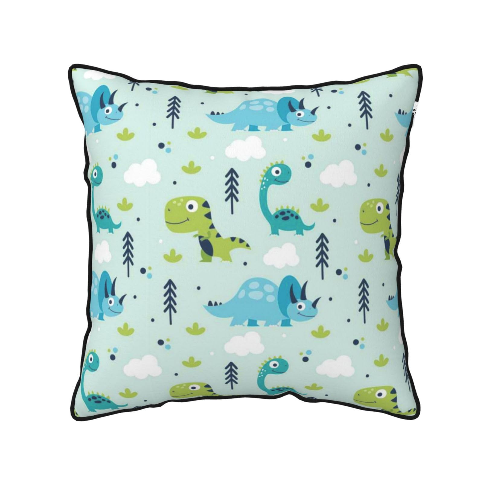 FZGGWYHL Dinosaur pattern printed Velvet Throw Pillow Cover Pillowcase