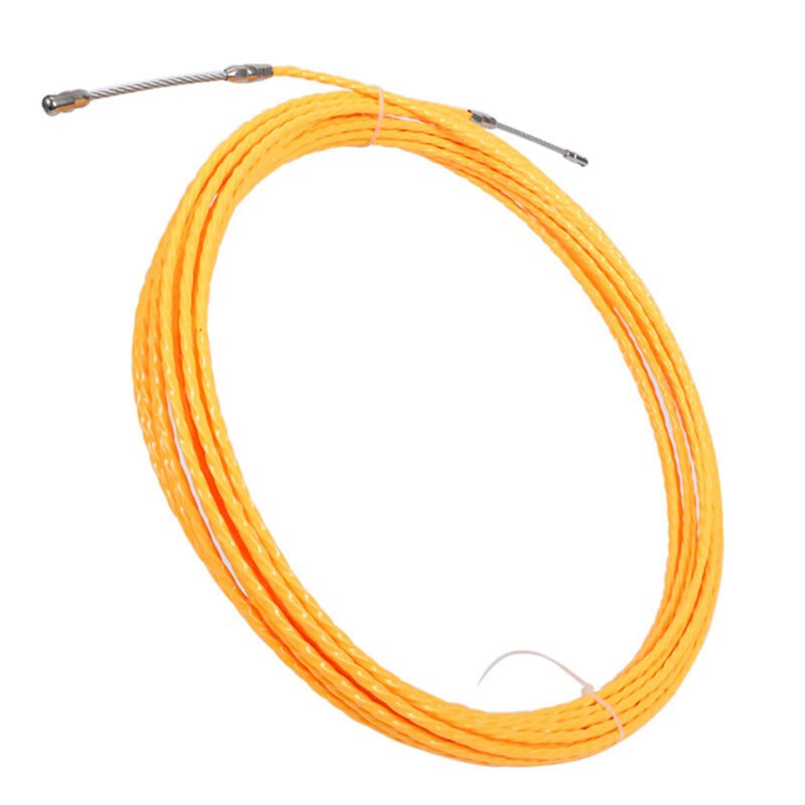 Extractor de cables de cinta pasacables, Conducto de alambre pared metal fibra vidrio, herramienta conducto eléctrica telecomunicaciones, extractor cable 3 mm, carrete cinta pasacables(50M)