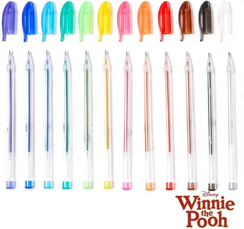 Miniatura 4 de Disney Winnie the Pooh - Juego de bolígrafos de gel para niños, paquete de 24 con bolígrafos de gel con purpurina, bonitos bolígrafos para niñas y
