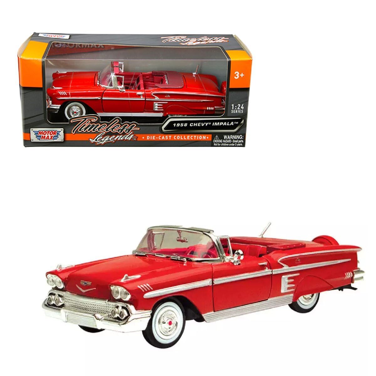 Amazon | MOTOR MAX 1/24 シボレー インパラ コンバーチブル 1958