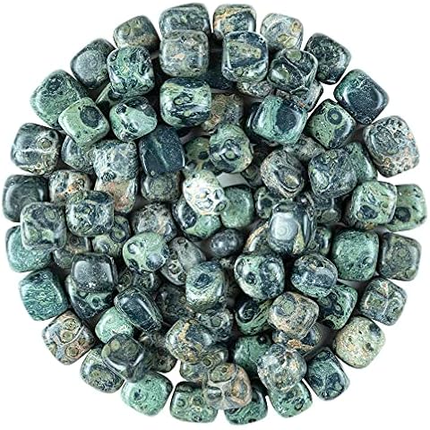 ZAICUS 1lb Kambaba Jasper Tumbled Stones | Polished Crystals Healing | Natural Stones | Feng Shui | Chakra Balancing | Good Luck | Reiki Gift | Home Decor | Size 20-25 mm Cover