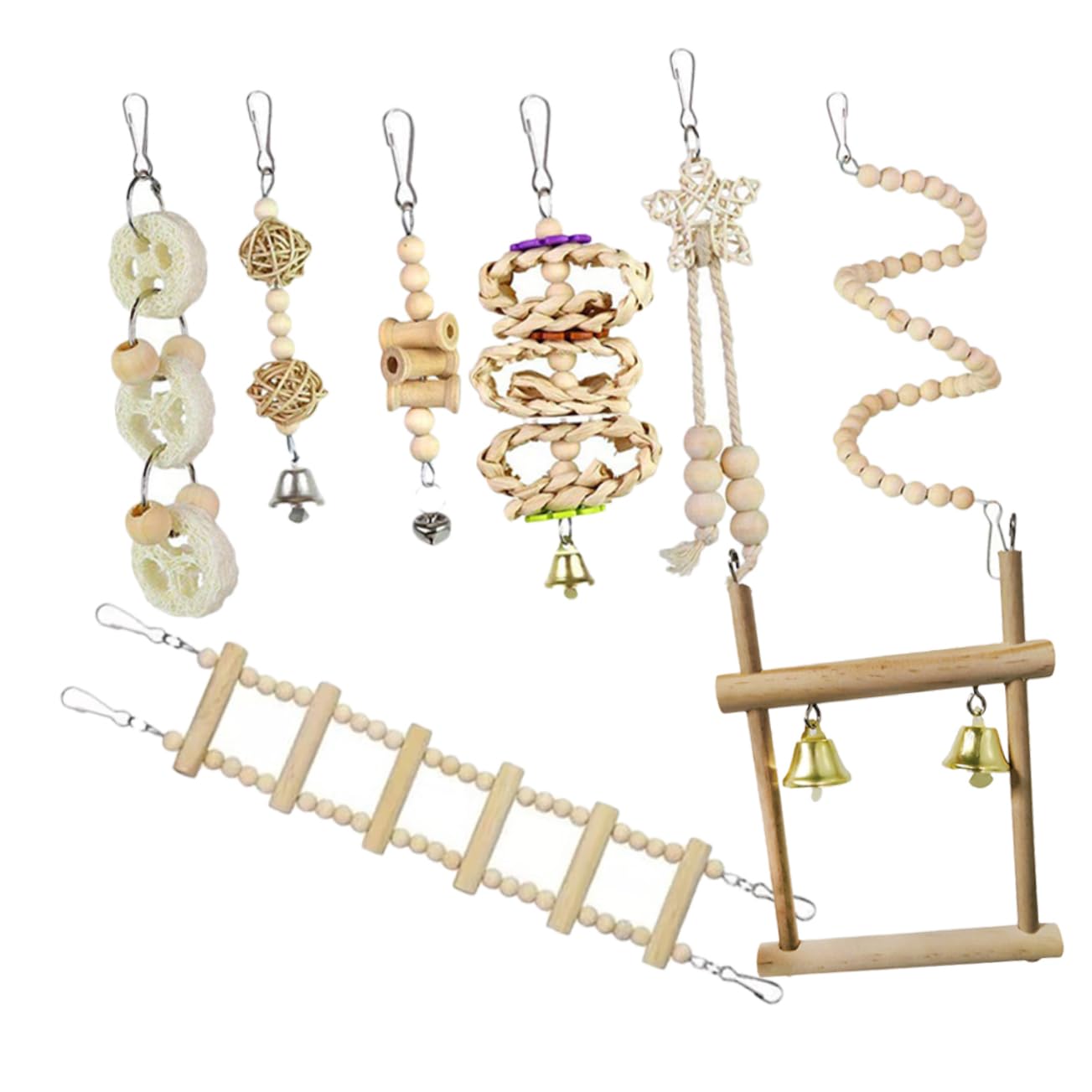BESPORTBLE 2ensembles Échelle pour Oiseaux Jouet à pour Perroquets Perroquets Et Perruches De Et Pratique pour Cage Ou Bureau