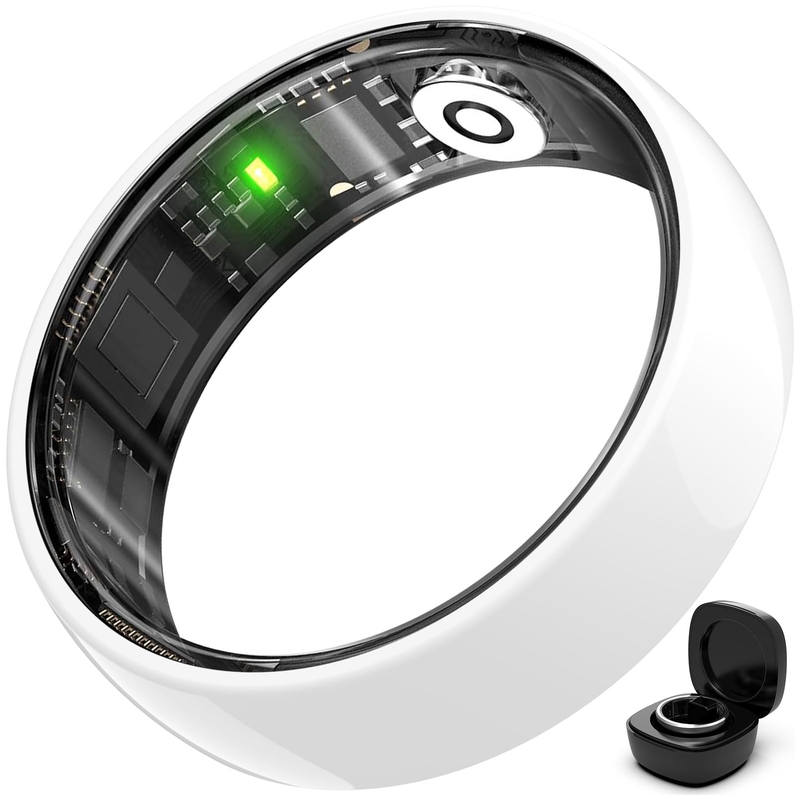 Ceramics Smart Ring Health Tracker Sleep Tracking Wearable - Heart Rate - Fitness Tracker for Women Men Free