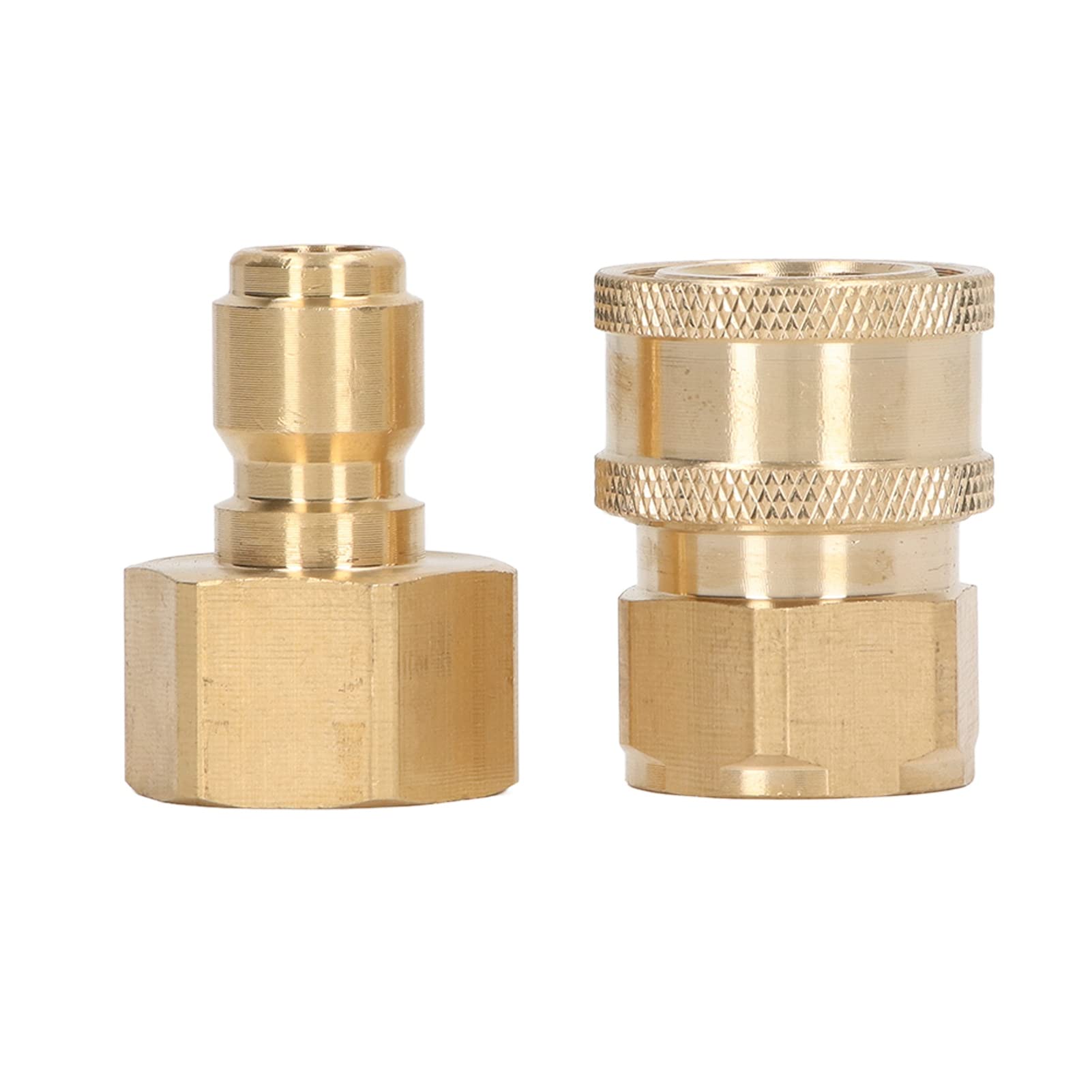 Cocoarm Raccordi Rapidi per Idropulitrice da 5000 PSI Rondella in Ottone e Acciaio Inossidabile Raccordi a Connessione Rapida Adattatore per Tubo Maschio Femmina per Pompa per Tubi Pistola a Spruzzo