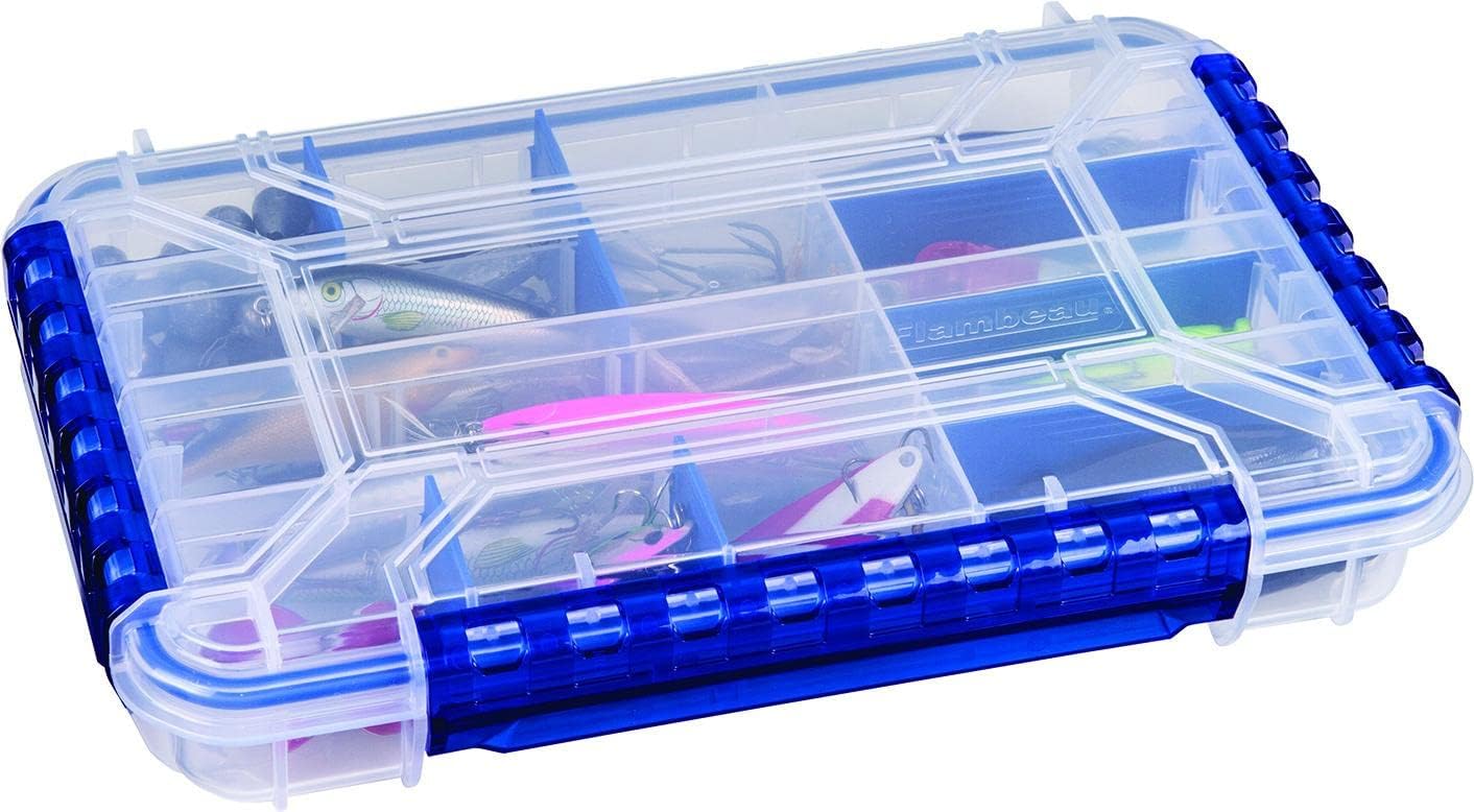 Waterproof Tuff Tainer Fishing Tackle Tray with Varying Compartments