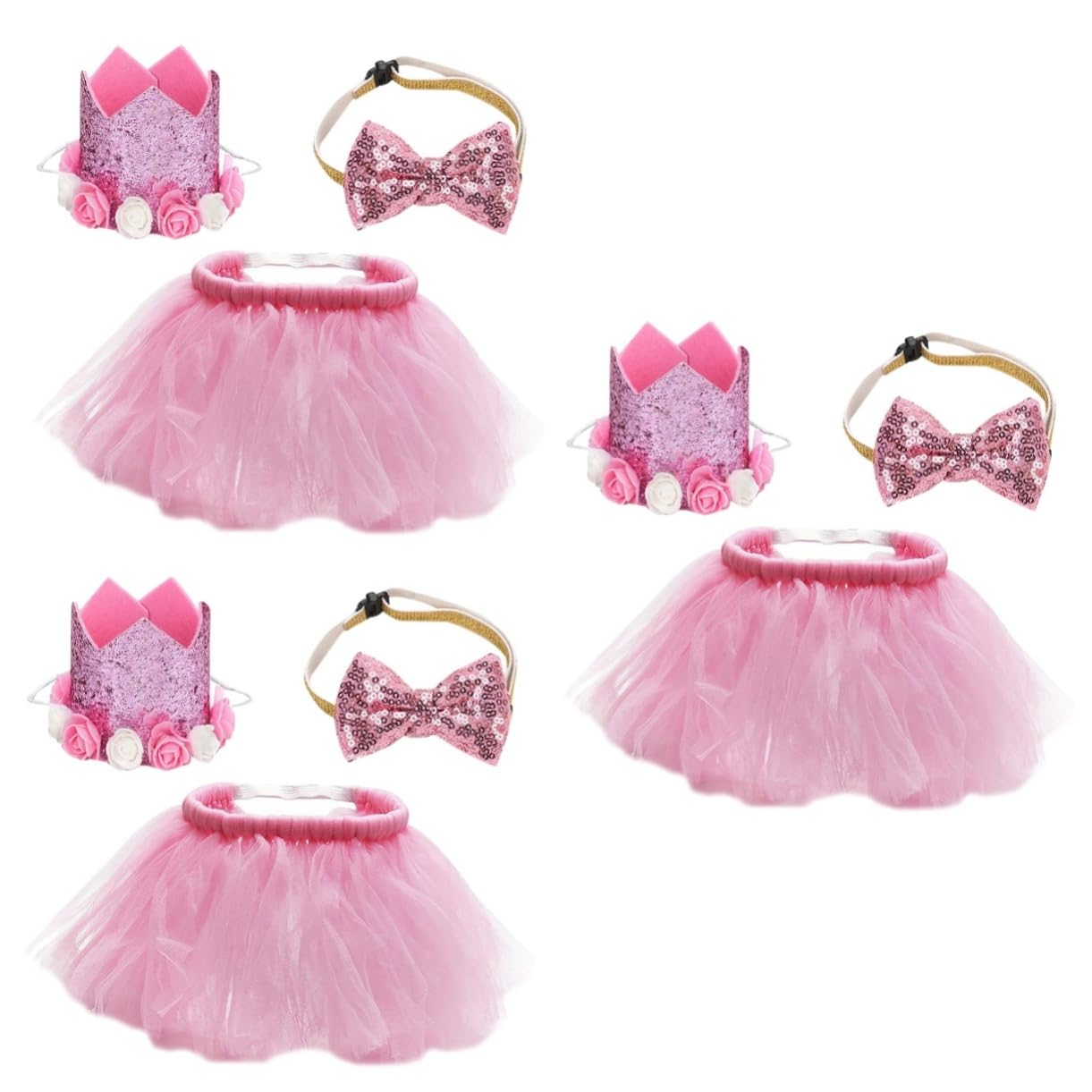 Robe pet maille anniversaire et chapeau kit décoration fête pour chien et chat