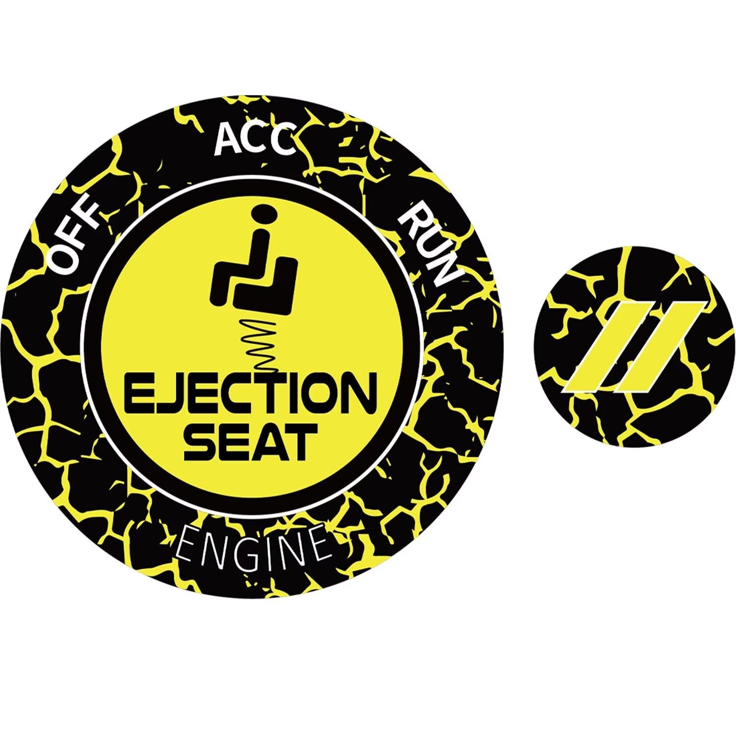 TOOLEPIC Push Start Button Cover for Dodge Challenger Charger Durango Chrysler Ram Accessories 2015-2024, Engine Start Ignition Protective Cover Badge-Unique Ejection Seat Stylish Design Decals