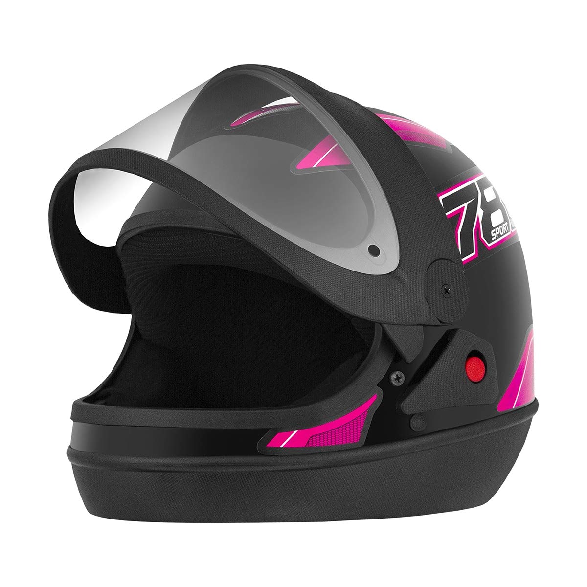 CAPACETE FECHADO PRO TORK NEW SPORT MOTO PRETO - ROSA TAM. 60
