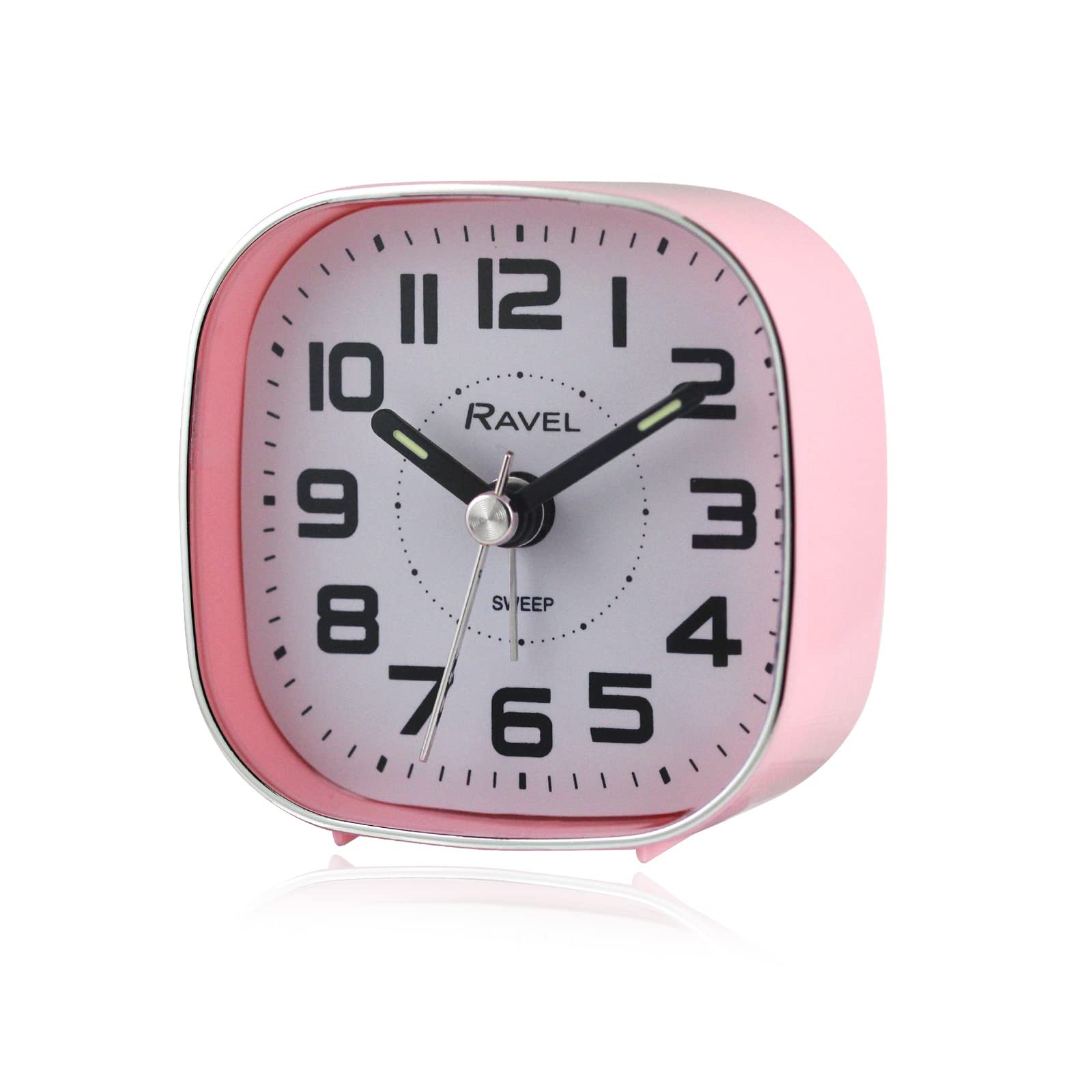Ravel Petite Bedside Quartz Alarm Clock - Rc038.5 Pink