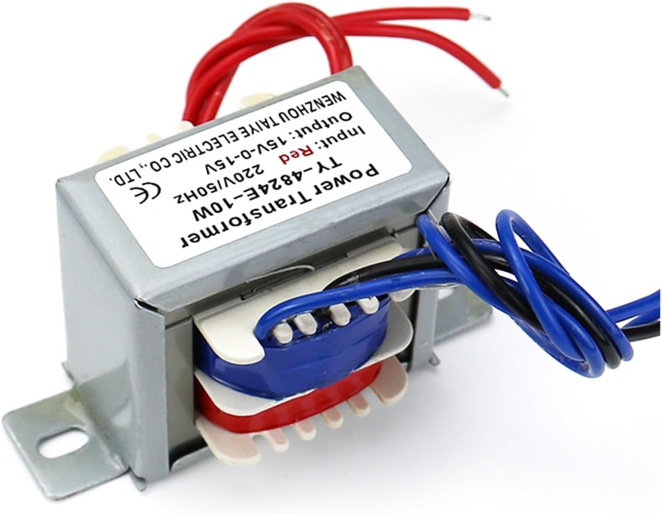 MeLphi Audio Transformer Power Supply Audio Transformer 10W/VA Double/Single Input 220V AC 6V 9V 12V 15V 24V Power Supply (Color : 220V Double, Size : 15V)