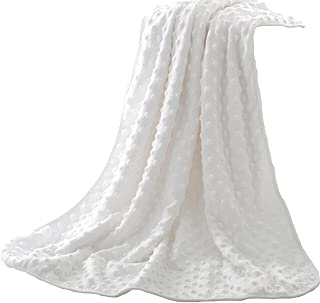 LAGHCAT Blanket with Dotted Backing Double-Deck White Bed Blankets for Baby, Nap Blanket for Kids, 39x30 Inch - coolthings.us