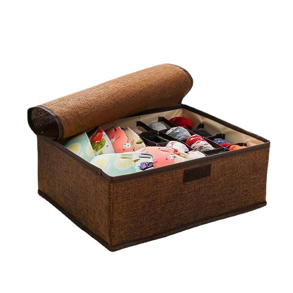 17 Fächer, BH-Unterwäsche-Organizer, Aufbewahrungsbox, Schrank-Organizer für Unterwäsche, Socken, Schubladen-Organizer (E 44 x 29 x 12,5 cm)