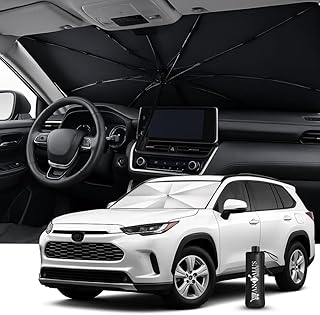 Andalus Brands Large Umbrella Style Foldable Windshield Sun Shade - Maximum Coverage