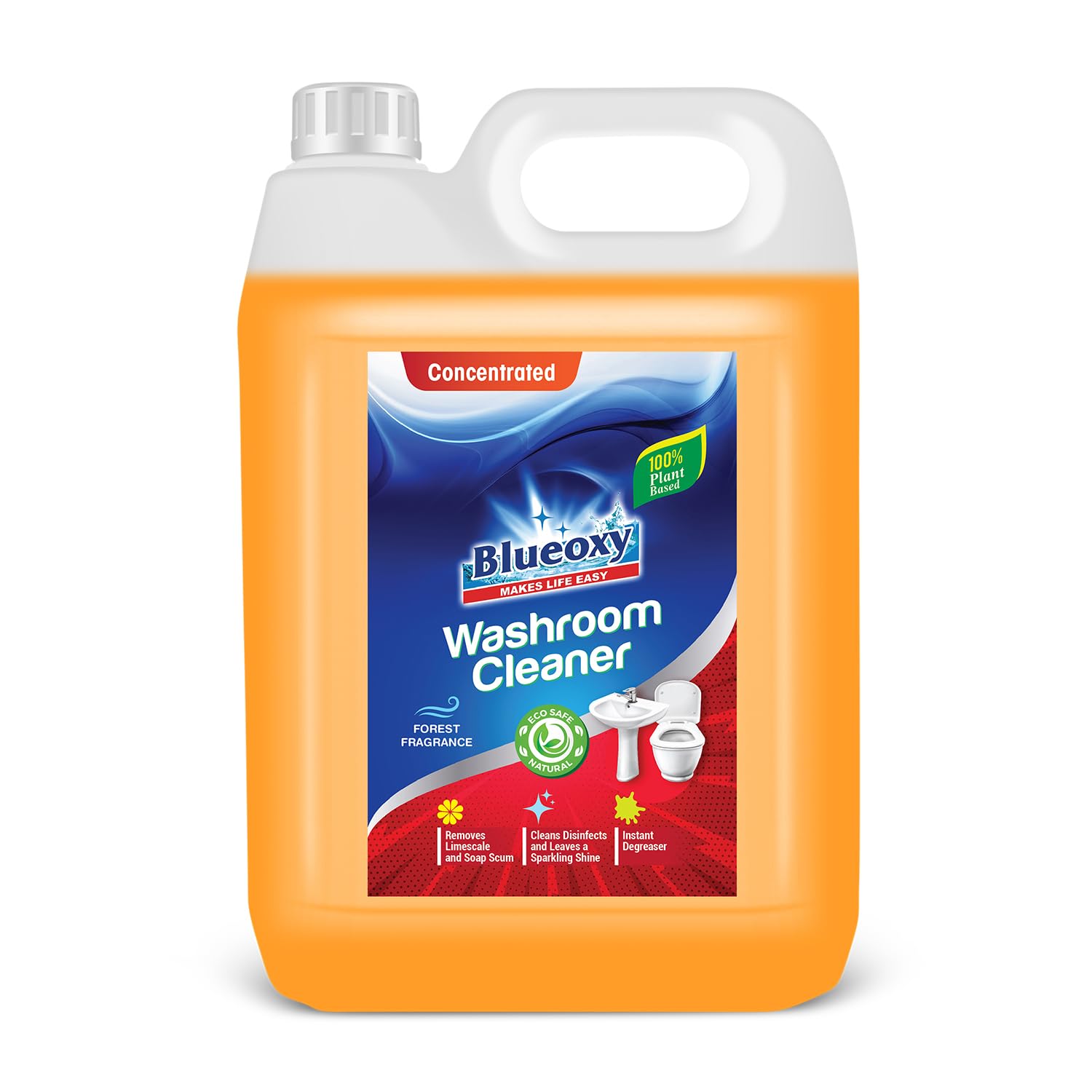 Blueoxy Bathroom and Toilet Cleaner | Organic Floor Cleaner | Bathroom Cleaner Liquid | Bathroom Cleaner Lime | Scale Remover | Bathroom Tile Cleaner | Tiles & Surface Cleaner | Pack of 5 Ltr (B0D3XKN9KR) Amazon Price History, Amazon Price Tracker