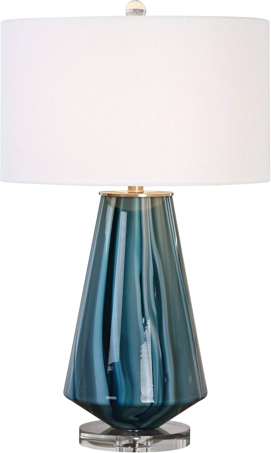 Bеѕt Cуbеr Mоndау 🔥 Uttermost 27225-1 Pescara Teal Gray Glass Table Lamp