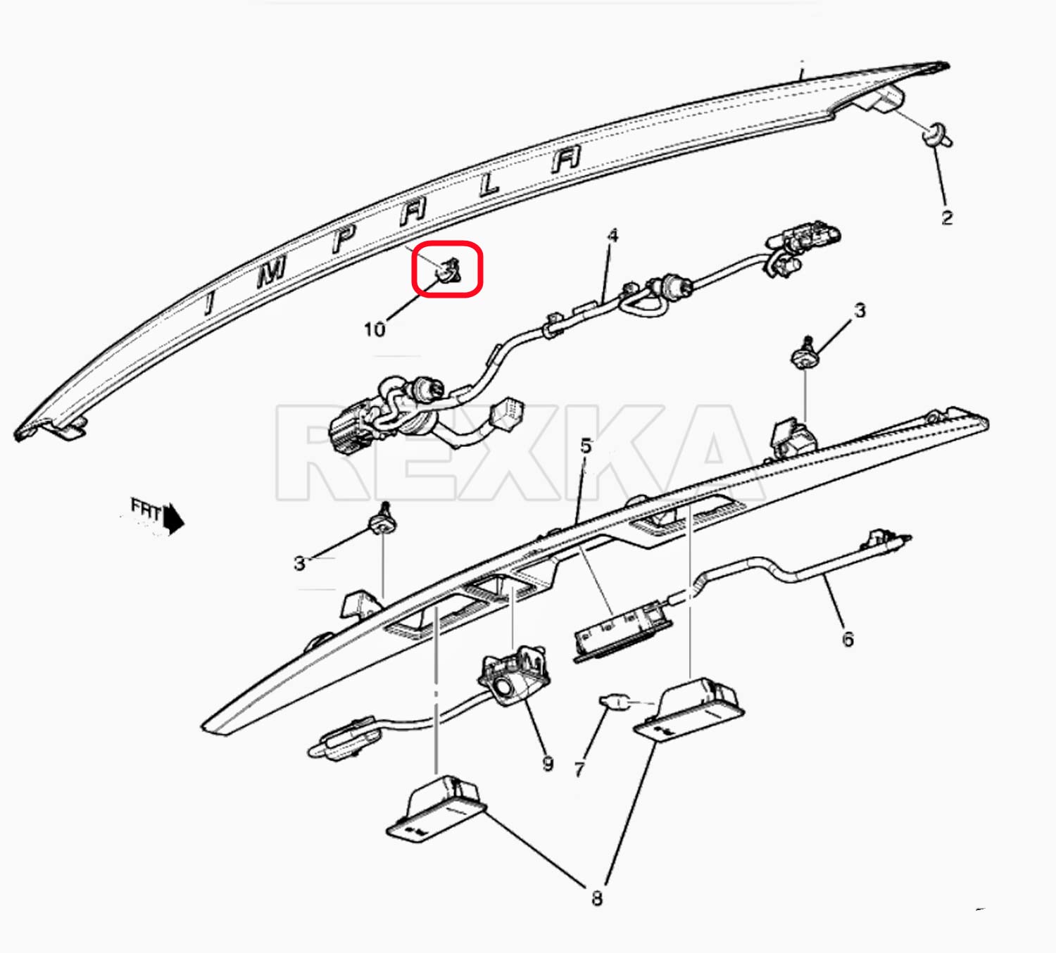 50-Piece Body Side Molding Clips For VW Beetle 1967-1979 | Trim Retainer Clips 113-853-585-C