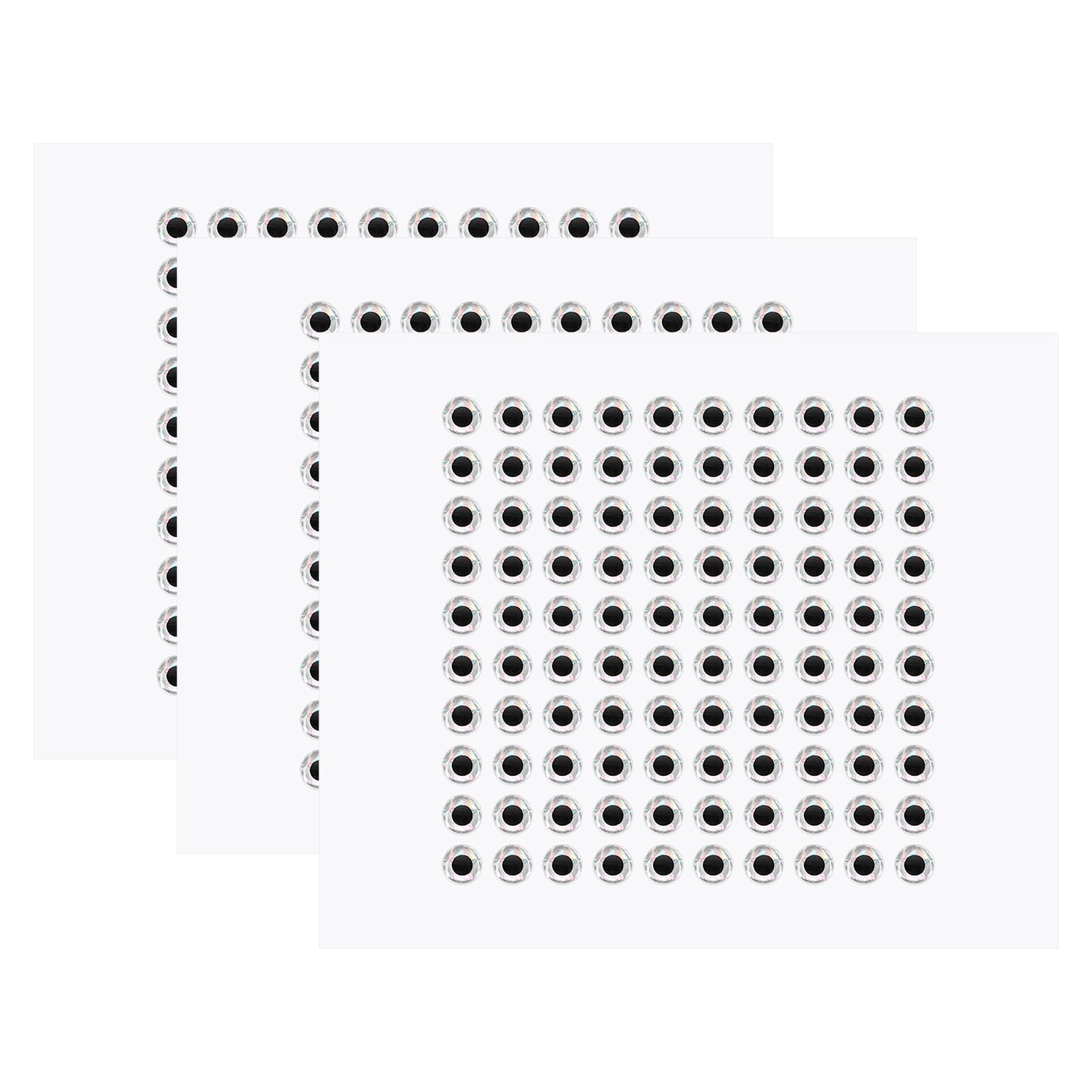 YELARXI Fish Eyes for Lures Making, 3D Eyes Fly Tying Materials Lures, Artificial Fishing Baits 4mm & 300 Pcs & White -Fit for (Fish Bait/Fly Tying Streamers/Crafts)