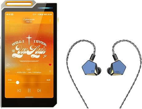 HiBy R4 mp3 & mp4 Players & HiBy x FAUDIO Project Ace HiFi IEMsOrange