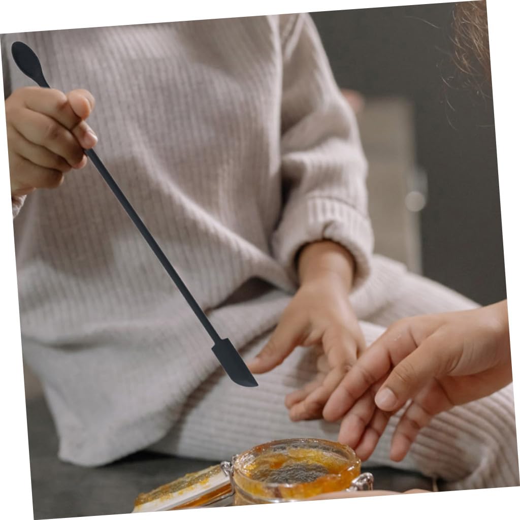 Espátulas de Silicona para Raspar Mermelada 9 Piezas Juego Resistente al Calor Negro Utensilios de Cocina para Pasteles y Crema Uso Doméstico Práctico