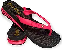 Chinelo Feminino Com Salto DuRio Air Para Esporão Fascite Plantar Ortopédico Vegano