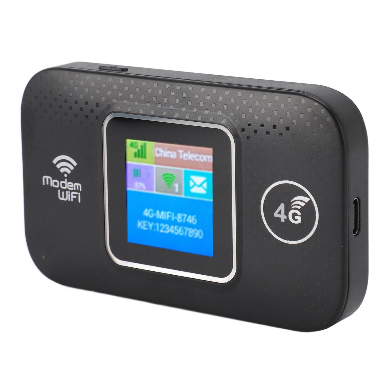 Asixxsix Hotspot WiFi Mobile 4G LTE, Modem Router WiFi Portatile 300Mbps con Slot per Scheda SIM, Supporto Hotspot da Viaggio Europa, Fino a 10 Utenti, Batteria a Lunga Durata 3000mAh, Nero