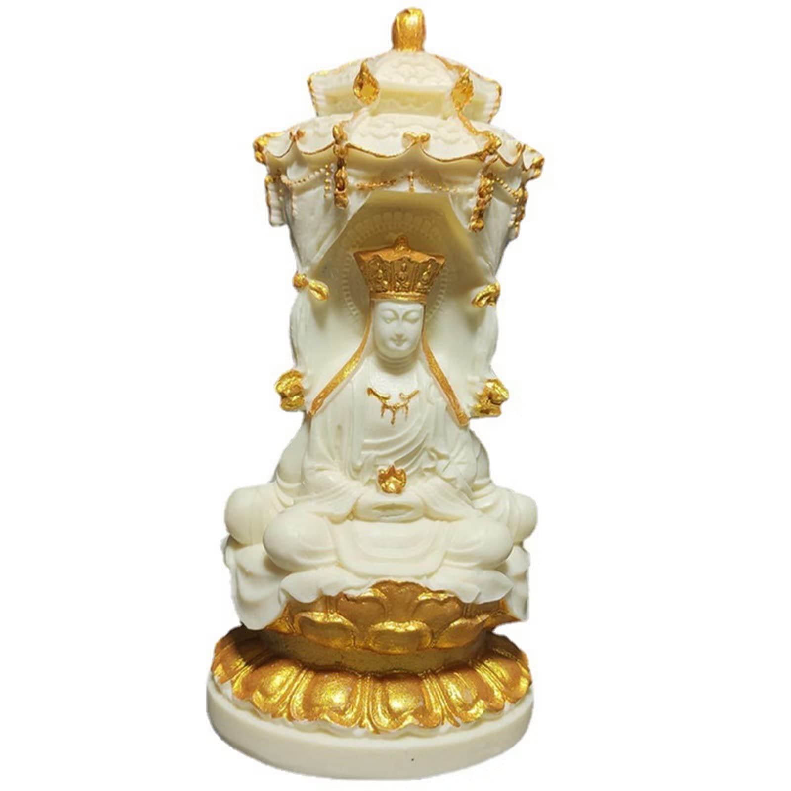 Estatua de Buda Fengshui Pequeña Estatua de Buda, Estatua de Buda Kuanyin-Amitabha-Ksitigarbha de Tres Lados for decoración de la Oficina en el hogar Figuras de Escultura