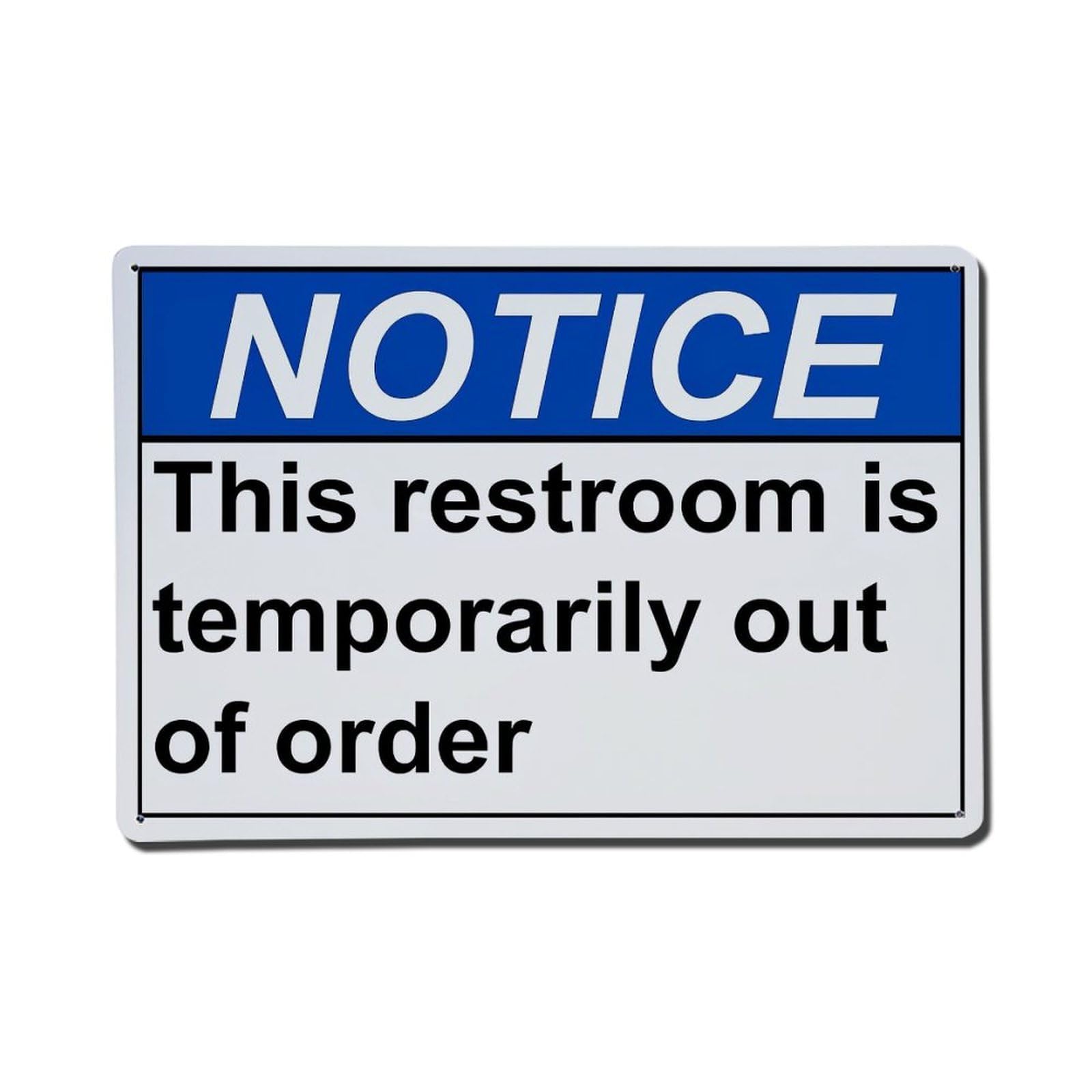 Nestemfo Vintage Notice Restroom Temporarily Out Of Order Tin Sign Metal Sign, Living Room,Bar, Home, Bedroom Wall Decor,Retro Metal Poster 8X12 Inches