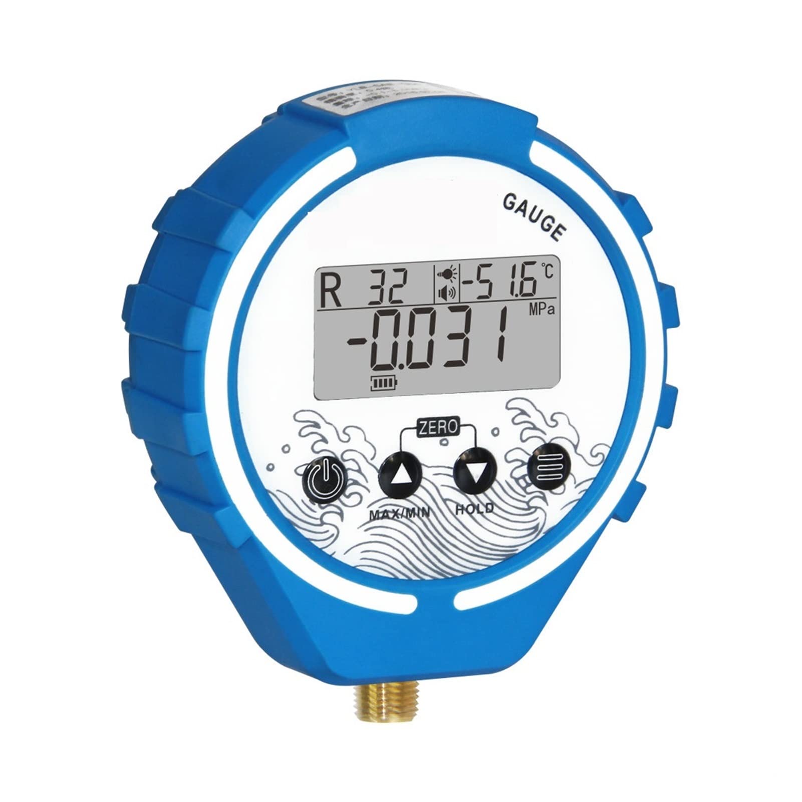 Cyfrowy miernik kolektora, Digital Pressure Gauge Manifold Refrigeration Tester Vacuum Meter HVAC Temperature(YLB-SAB-G50L)