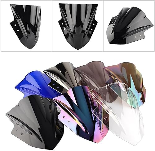 Miniatura 2 de Protector de parabrisas delantero de motocicleta, de plástico ABS, apto para Kawasaki EX300R EX300 Ninja 300 2013-2017 (iridio profundo)
