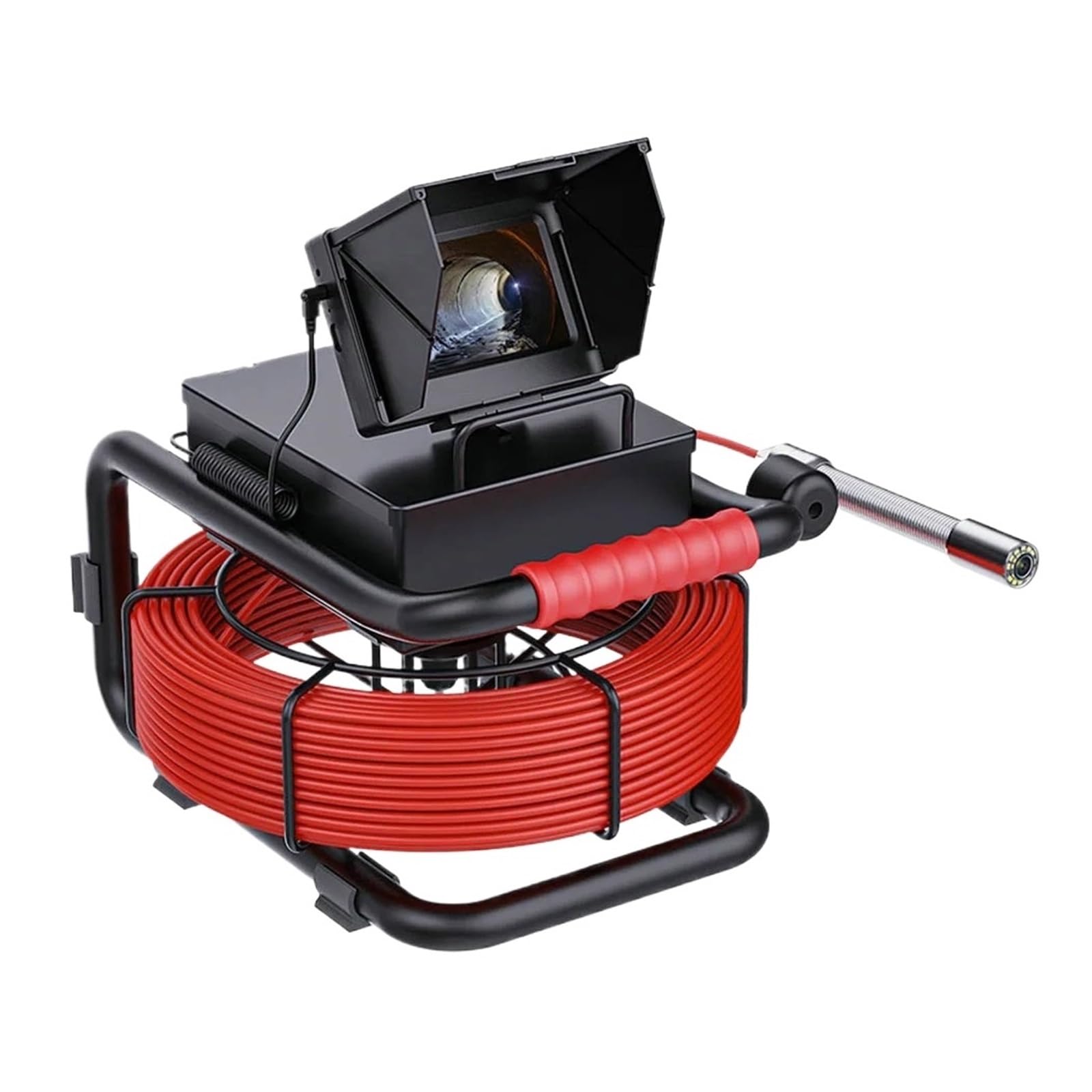 YNIYUJKL Drain Inspection Camera Pipe Inspection Camera, Dvr Ip68 Drain 17Mm Sewer Pipeline Industrial Endoscope With 4.3 Monitor 5600Ma Battery,17mm With Dvr-20m