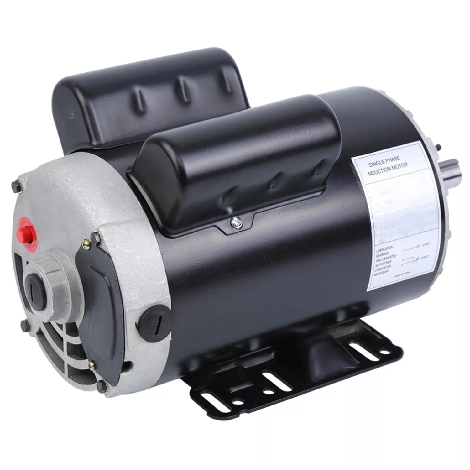 5HP Single Phase Electric Motor 208-230V RPM 3450 Frame 145T/56HZ Shaft Diameter 7/8" Shaft Length 2.25" 60HZ Electric Compressor Motor 120554.00