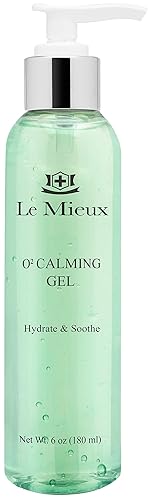 Le Mieux Gel calmante O2 gel facial conductor con aloe alivia la irritación y el enrojecimiento visibles leves gel de ácido hialurónico hidratante