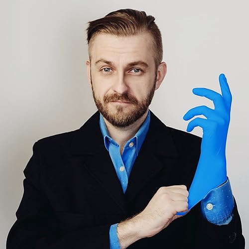 Miniatura 6 de PEIPU Guantes desechables de nitrilo, sin polvo, guantes de servicio de limpieza, sin látex