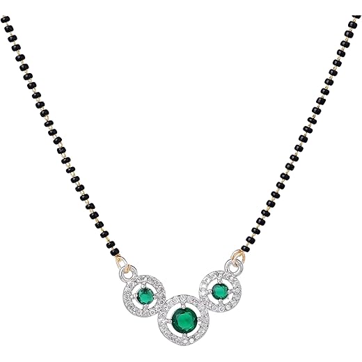 Mesmerizing Trio Circular Pendant Mangalsutra Chain