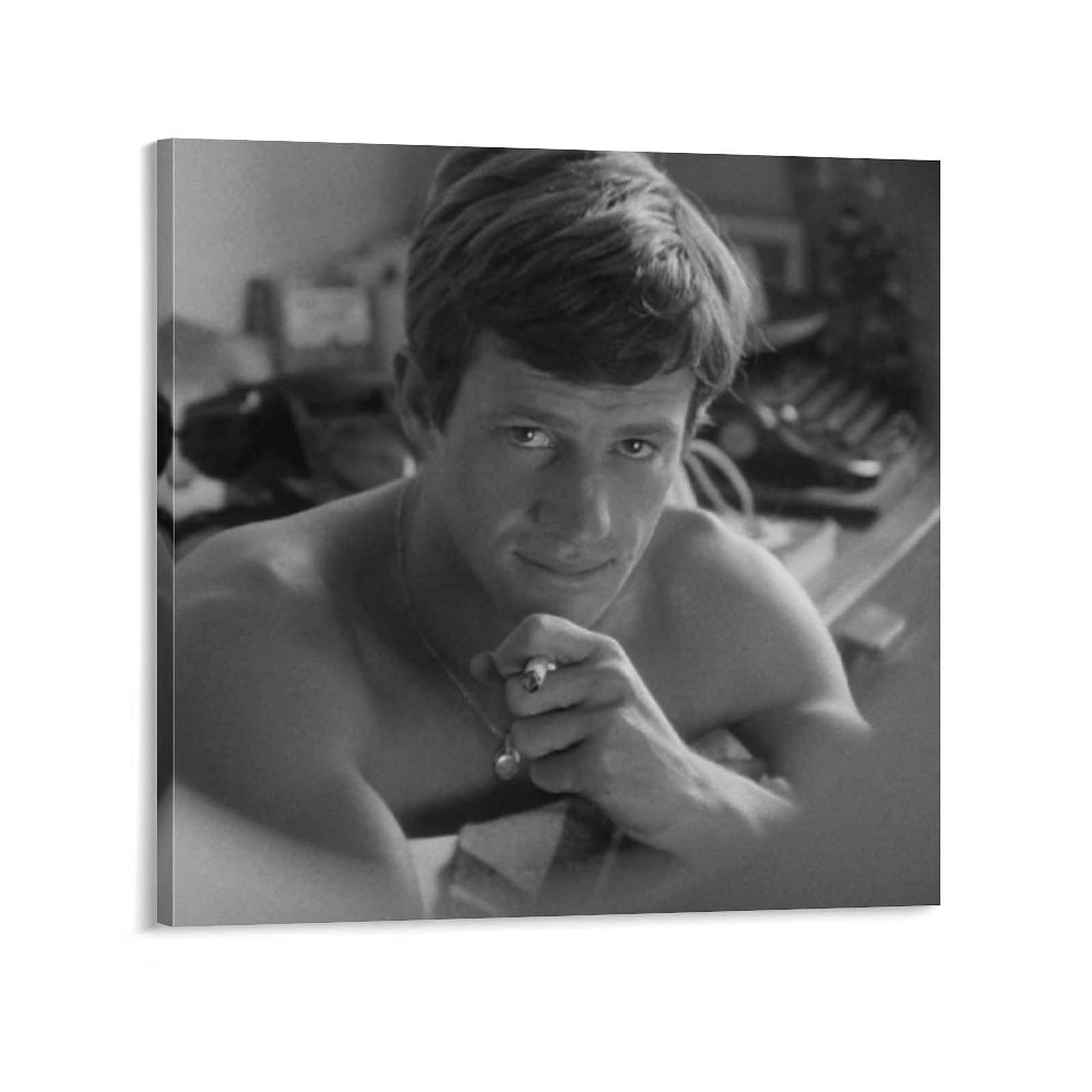 Jean-Paul Belmondo Modern Home Decor Abstract Print For Bathroom Bedroom or Office Room Frame-style 16x16inch(40x40cm)