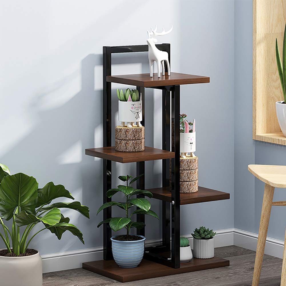 SnamicE Indoor Plant Stand Plant Stands Indoor Outdoor Flower Pot Holder Plant Pot Stand for Balcony Corridor Garden Terrace Multifunctional,Brown-69cm
