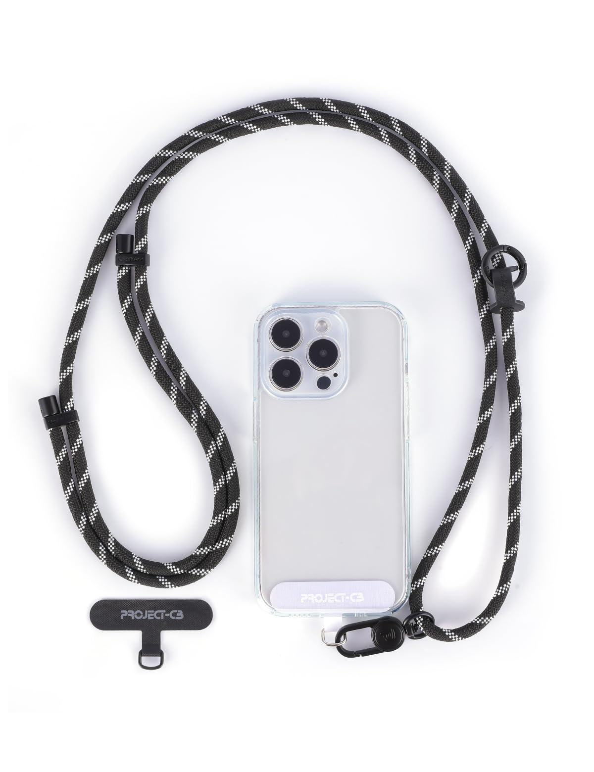 project-cb Cell Phone Lanyard 1,Tether Tab 2,Adjustable Crossbody Strap,Lanyards for Around the Neck,Rope Strap (Blackshadow-B)