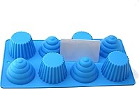 Vista 8 de X-Haibei Gran cono de helado Cupcake Jabón Pan Bakeware Bandeja de 8 cavidades