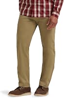 Wrangler Authentics Men's Straight Fit Flat Front Chino Pants - Stretch Cotton Khakis for All-Day Comfort & Casual Style