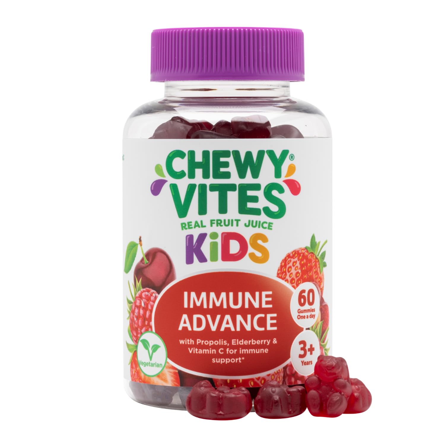 Chewy Vites Kids Immune Advance Gummies with Vitamin C, 60 Count