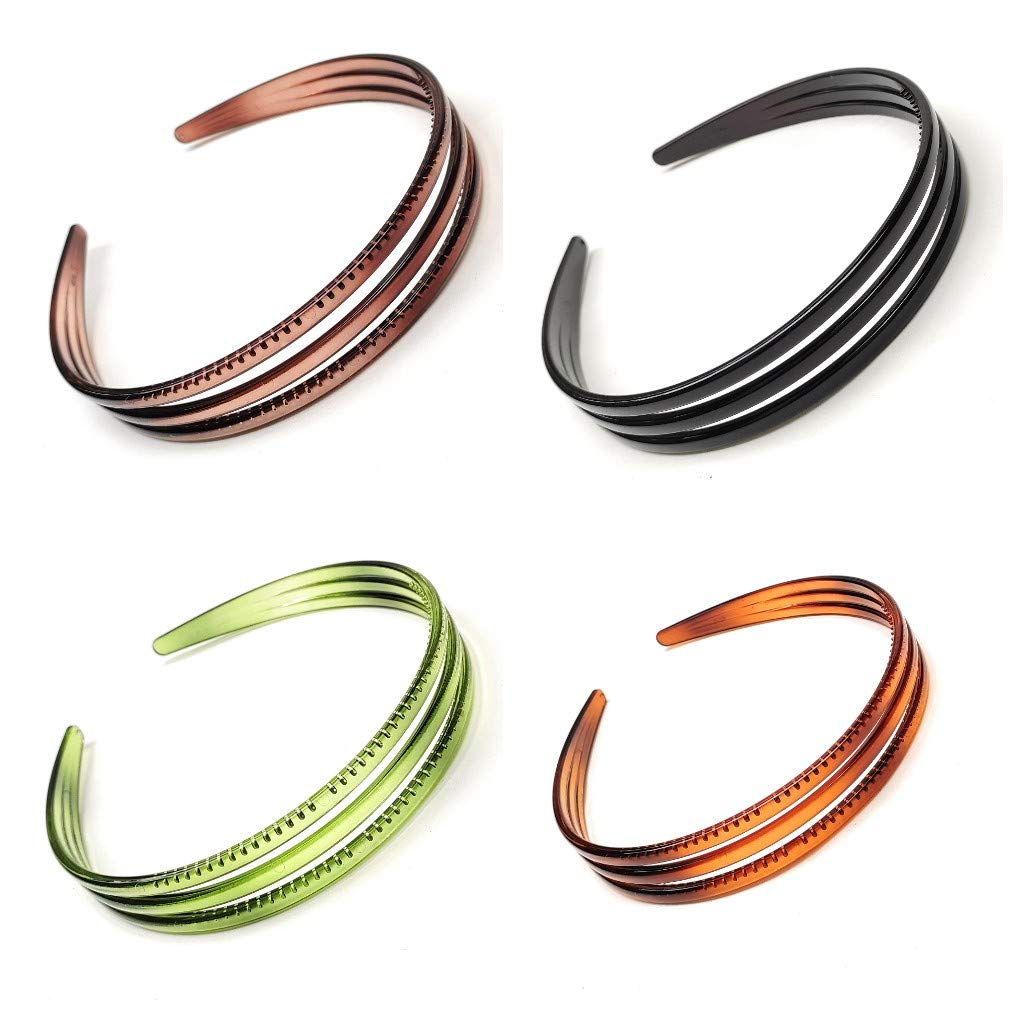 JAGMOOLYA Products Simple and Fashion Triple-layer Plastic Headbands Fine Tooth Hairband Hair Hoop Wedding Birthdays Travel Party Tool for Girls/Kids and Women (Multicolor Pack of 4) (B08TV8CK4X) Amazon Price History, Amazon Price Tracker