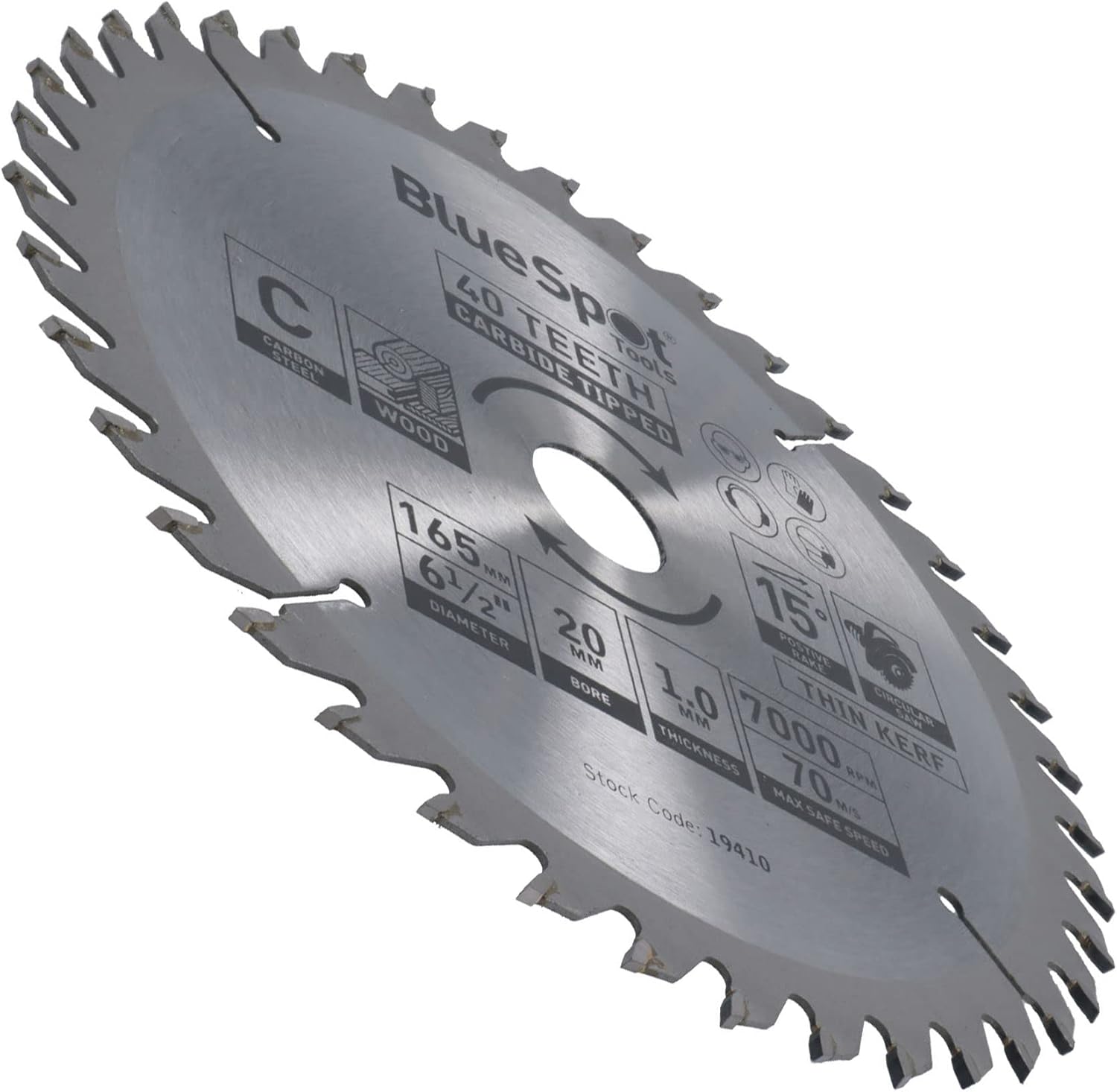 Circular Saw Blade 165mm x 16 / 20mm 40 Teeth TCT Cutting Disc Wood 10pc