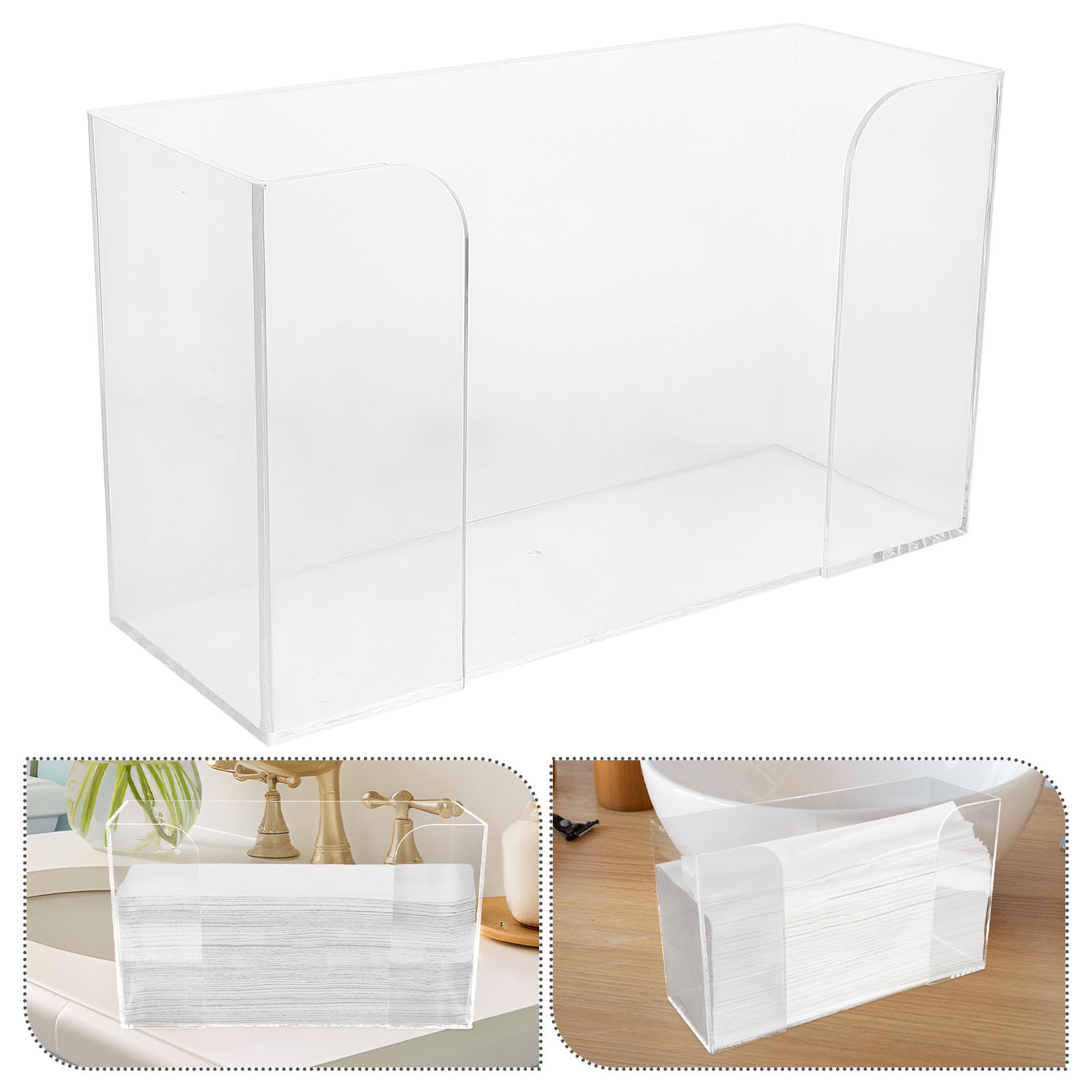 Transparente Acryl Taschentuchbox mit Organisierender Funktion für Schreibtisch und Büro Papierbehälter für Feuchttücher
