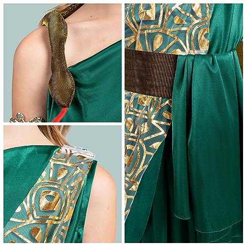 Disfraz de Medusa para Niñas con Vestido Verde miniatura 4