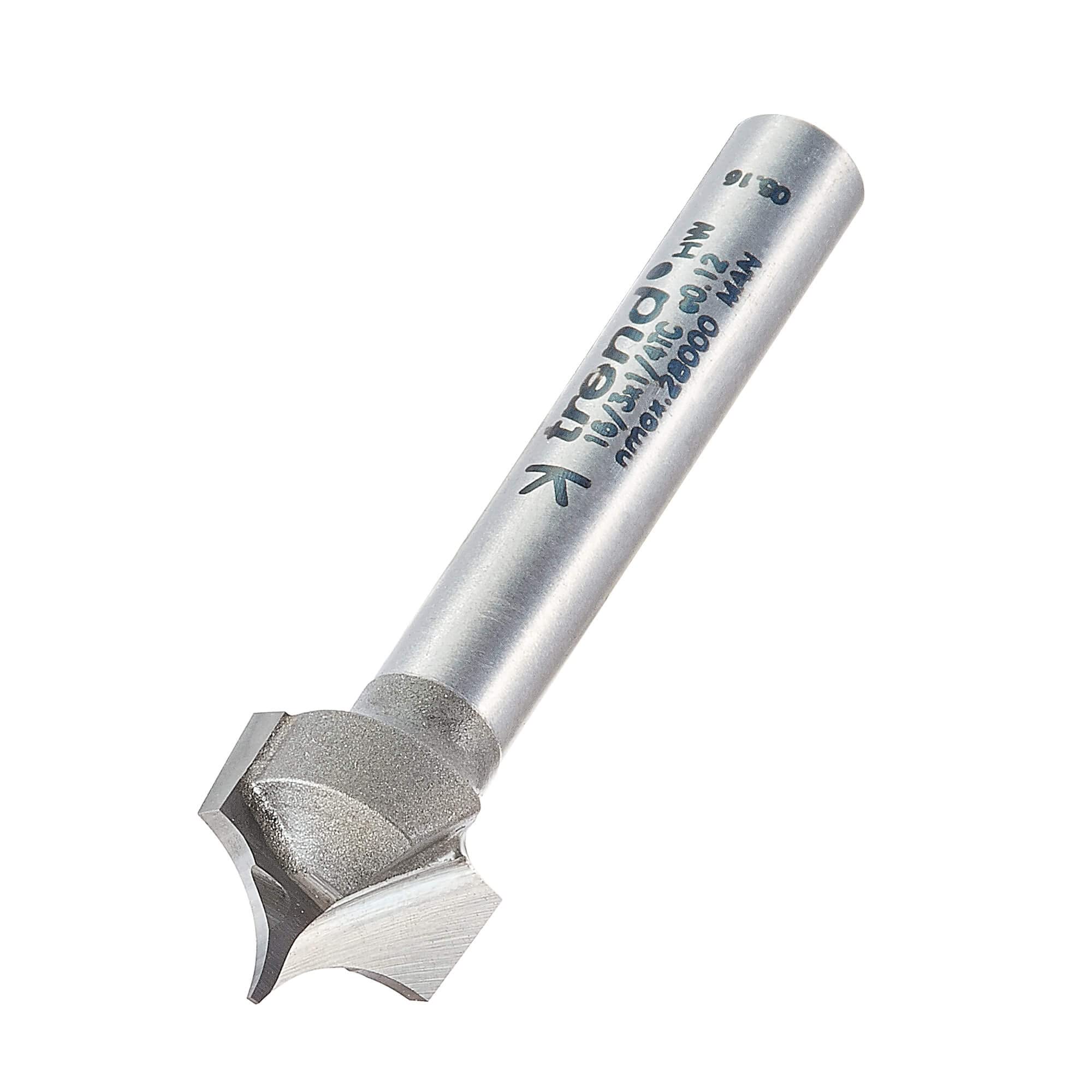 Trend Professional Ovolo Panel Veining Router Cutter, 1/4 Inch Shank, 13mm Cut Diameter, 12.5mm Cut Length, 6mm Radius, 16/3X1/4TC