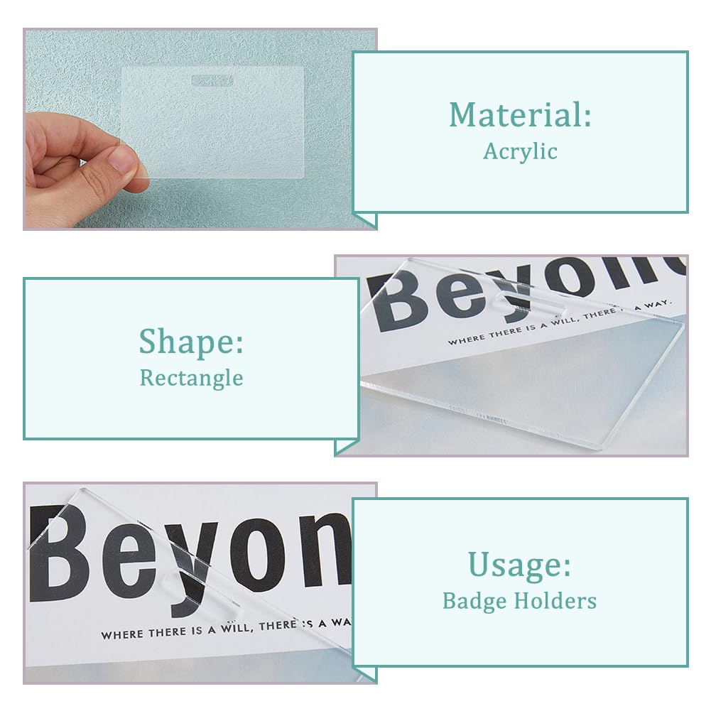 12 Pack Acrylic Badge Buddy Blanks – White Vertical & Horizontal, Sublimation Ready ID Badge Holders For Nurses, Teachers