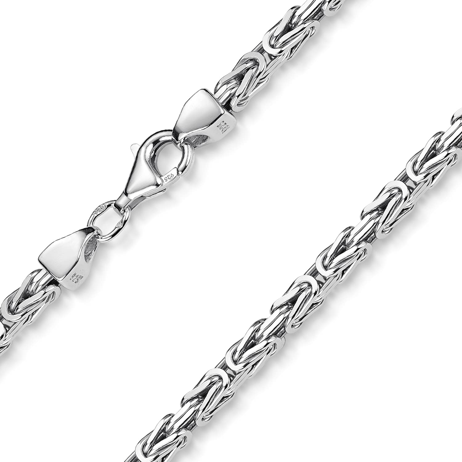Ataria Collana Donna In Argento 925 Rodiato – Catena Ad Ancora Tonda, Lunghezze 35-65 Cm, Ipoallergenica, Gioiello Elegante